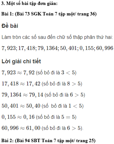 Lý thuyết về làm tròn số