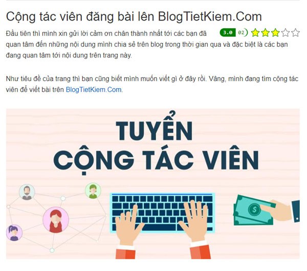 Cộng tác viên viết bài là gì