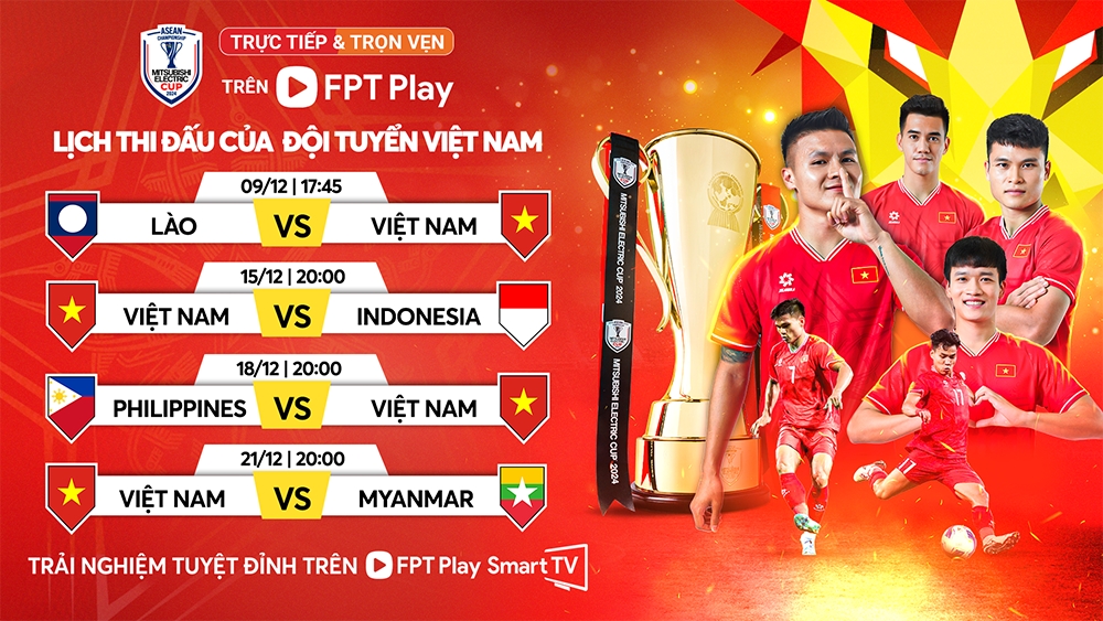 Lịch thi đấu Đt việt nam tại asean cup  hướng tới chức vô địch